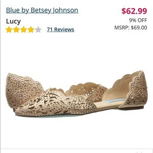 Blue by Betsy Johnson Swarovski Crystal Flats-Lucy
